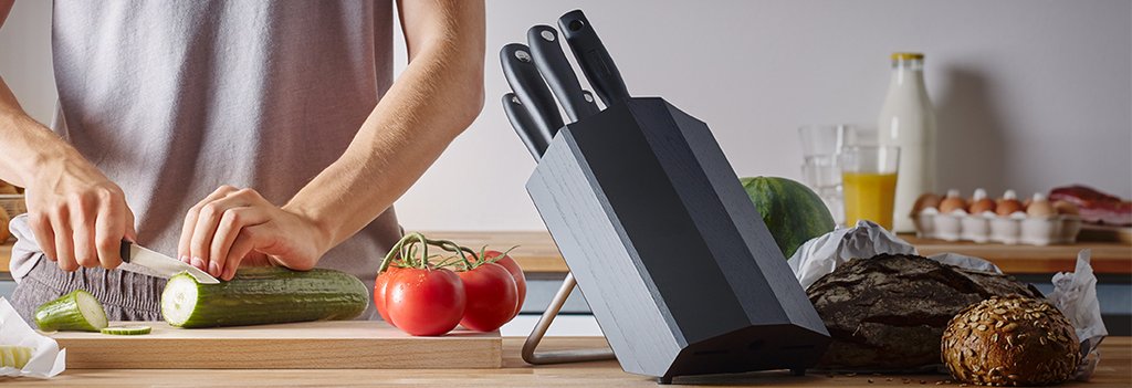 Prestige Acacia Magnetic 6-Piece Knife Block Set