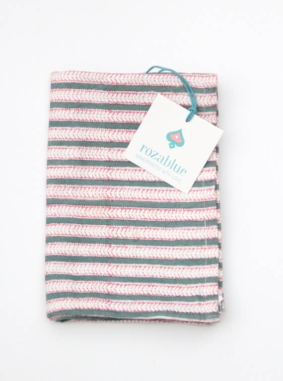 Rozablue - Handmade Funkystripes Strawberry Dishcloth - 100% Cotton