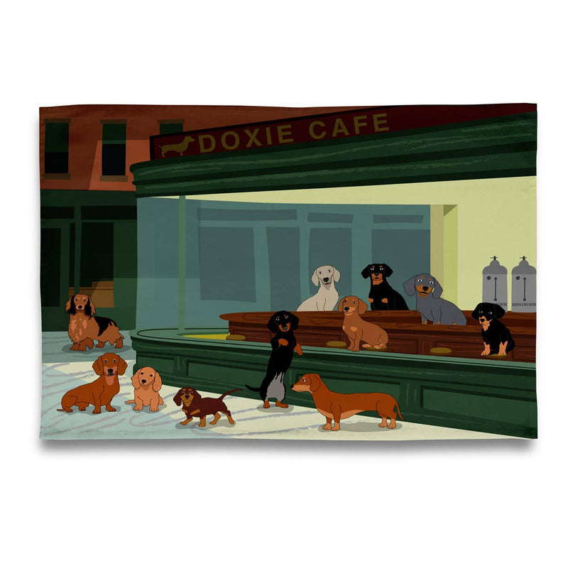 Naked Decor - Museum Collection- NIGHT DACHSHUND DOXIE CAFE TEA TOWEL