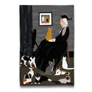 Naked Decor - Museum Collection- Whistler's Mother of Kitty Cats Tea Towel