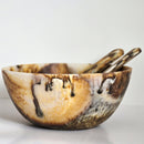 Gibb & Daan - Hand Poured Resin Salad Serving Bowl - Matching Server: Serving Bowl Only