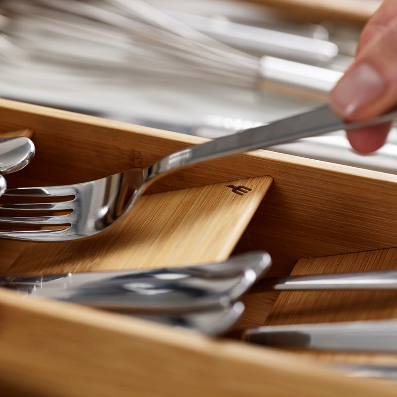 DrawerStore™ Bamboo Compact Cutlery Organizer