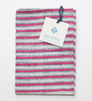 Rozablue - NEW Handmade Funkystripes carmine Dishcloth - 100% Cotton