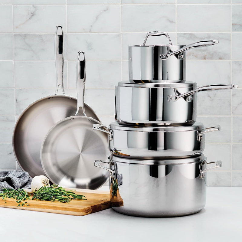 Tramontina Tri-Ply Stainless 10 PC Cookware Set