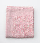 Rozablue - Handblockprinted tablecloth square Floral Coral 150 x 150 cm