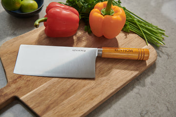 AdHoc Stainless Steel Cleaver, yellow handle