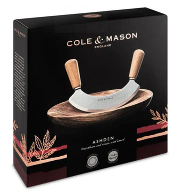 Cole & Mason Ashden Acacia Wood Mezzaluna with Board