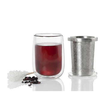 AdHoc Tea Glass w/ SS infuser