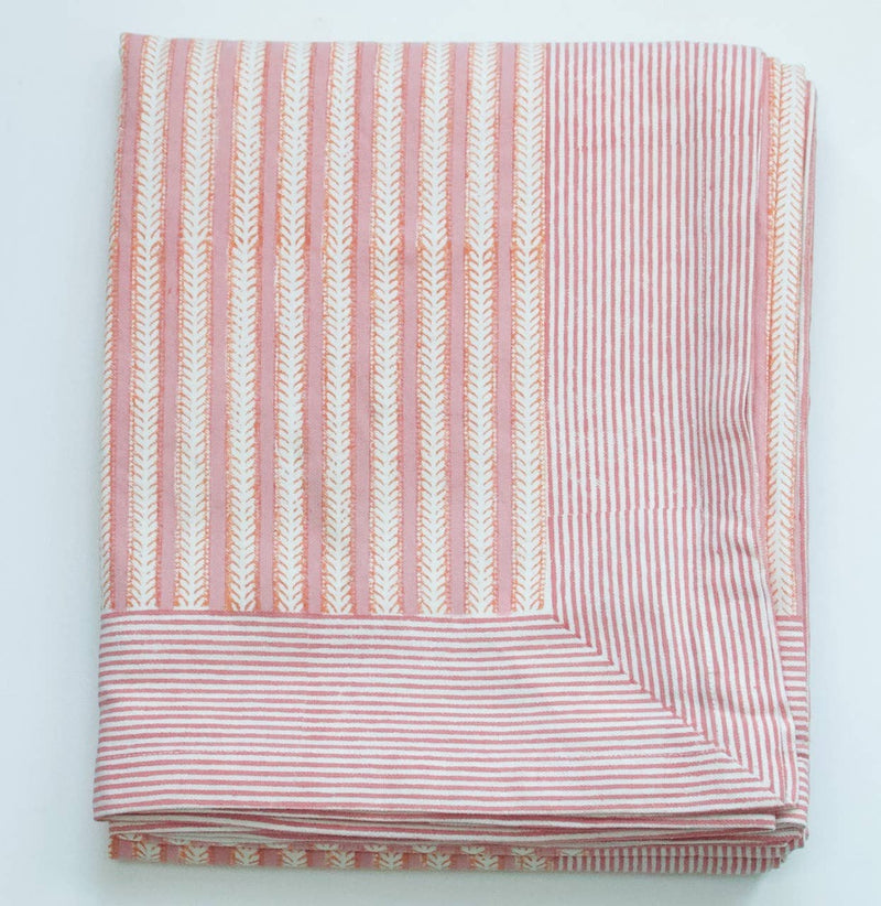 Rozablue - FunkyStripes Roza Handblockprinted Tablecloth 160 x 270