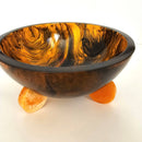 Gibb & Daan - Hand Poured Resin Salad Serving Bowl - Gorgeous Orange Legs