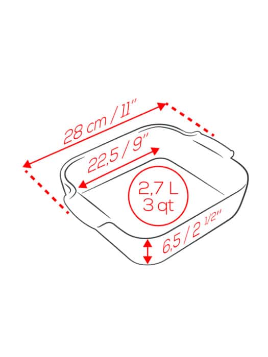 Peugeot Appolia Square Ceramic Oven Dish