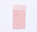 Rozablue - Handmade cotton Napkin Floral Coral