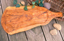 olivenholz-erleben - Carving board (L45-49cm) with juice rim & handle