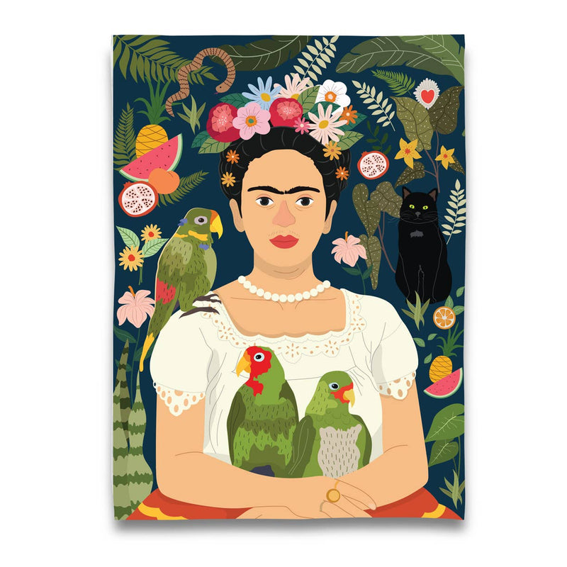 Naked Decor - Museum Collection- Frida Kahlo and her Parrots Tea Towel